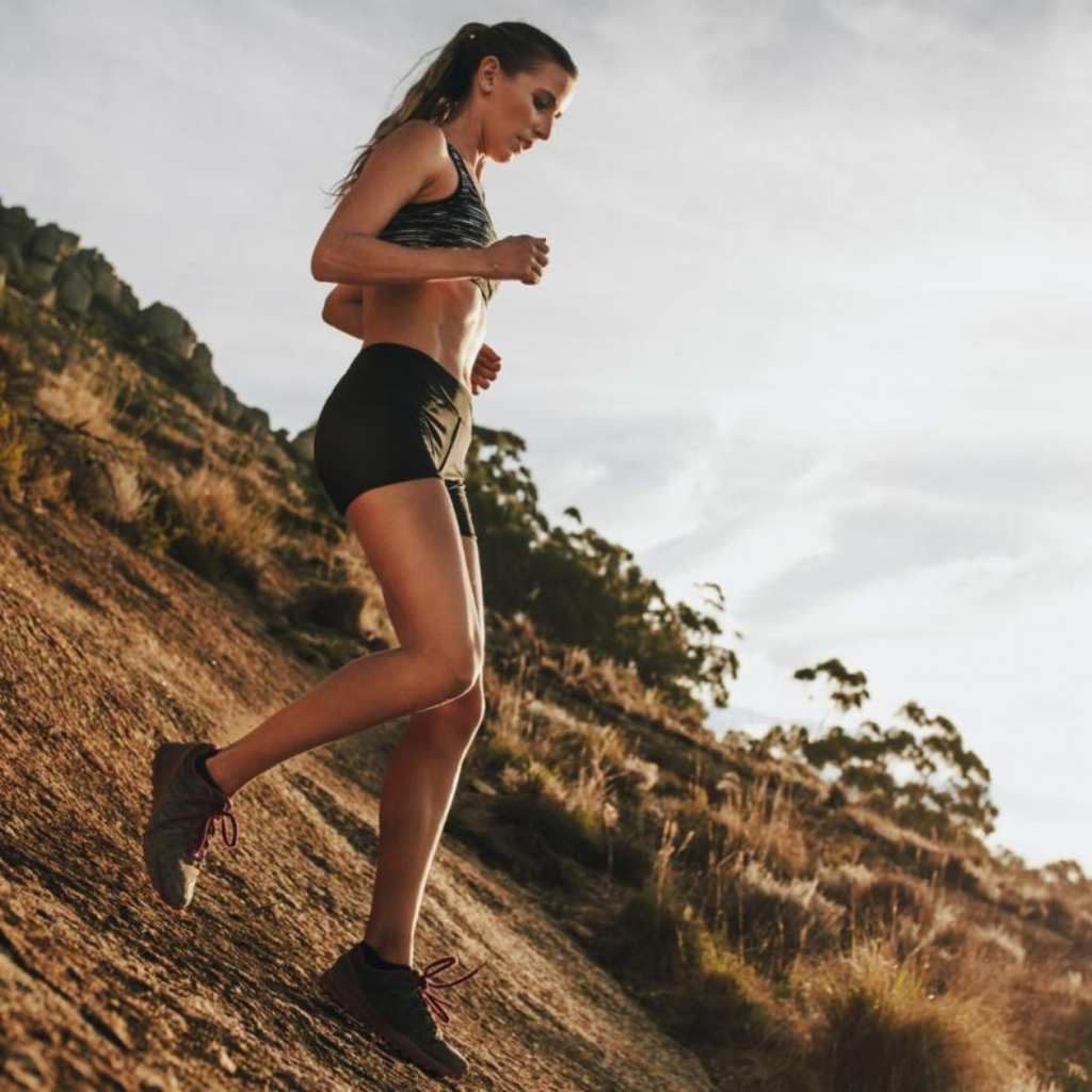 female athlete running