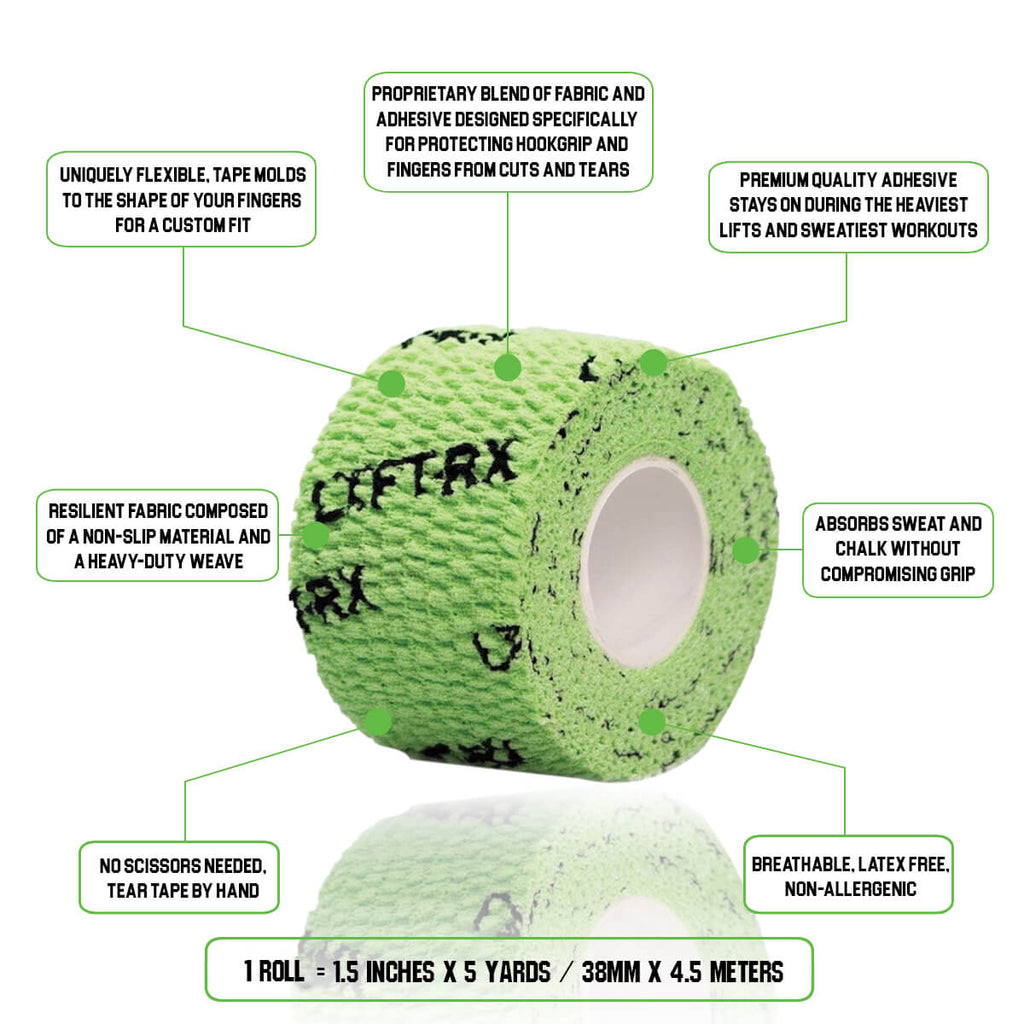 features of green lyftrx weightlifting crossfit tape