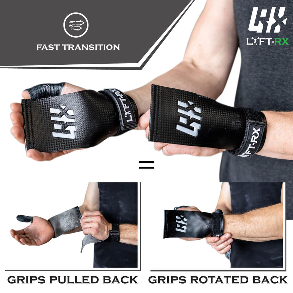 hands with lyftrx grips showing transition options