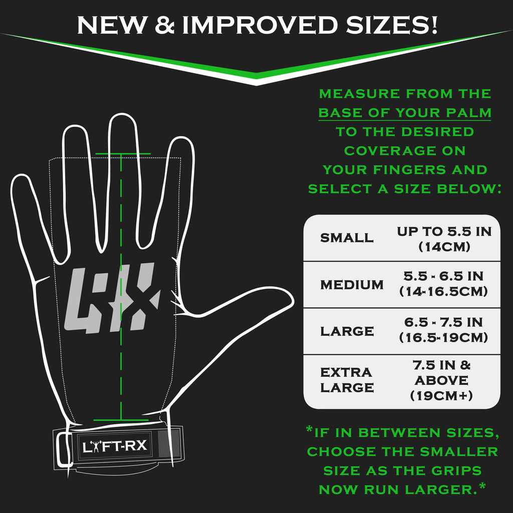 size chart info of lyftrx grips